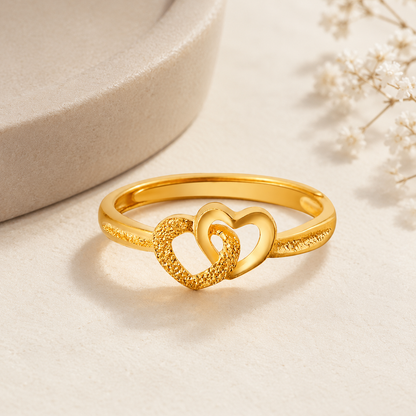 Gold Plated Retro Heart Ring - Our Top Selling Product