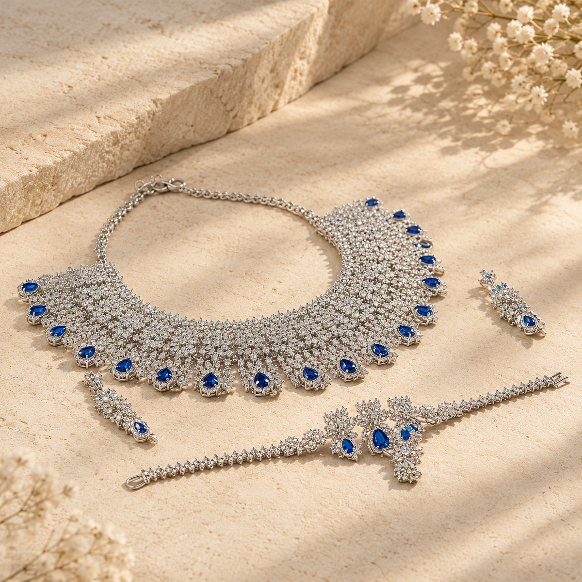 Sapphire Grace Diamond Choker Set