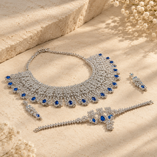 Sapphire Grace Diamond Choker Set