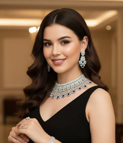 Sapphire Grace Diamond Choker Set